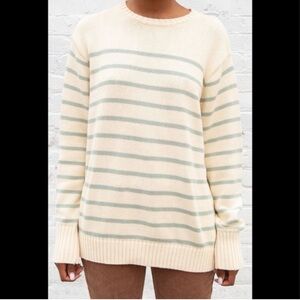 Brandy Meville Cream and blue Women's Sweater